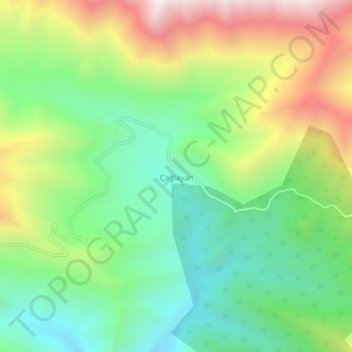Çağlayan topographic map, elevation, terrain