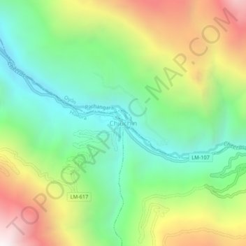 Chiuchin topographic map, elevation, terrain