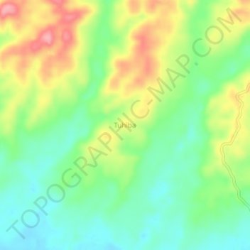 Tuhiba topographic map, elevation, terrain