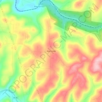 West Valley topographic map, elevation, terrain