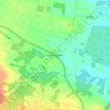 Frenchpark topographic map, elevation, terrain