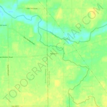 Windsor topographic map, elevation, terrain
