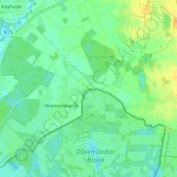 Pfingsthorst topographic map, elevation, terrain