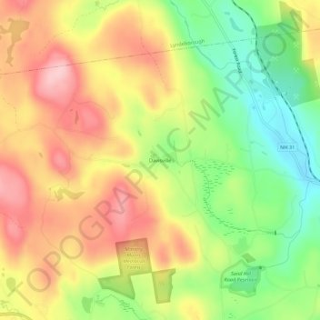 Davisville topographic map, elevation, terrain