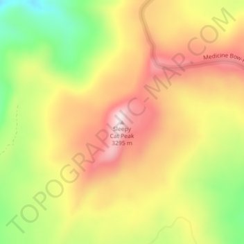 Sleepy Cat Peak topographic map, elevation, terrain