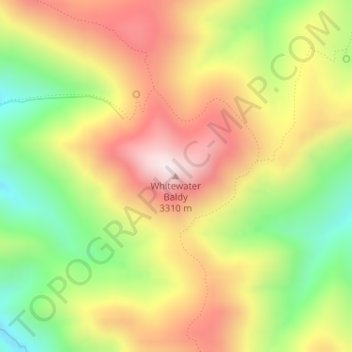 Whitewater Baldy topographic map, elevation, terrain