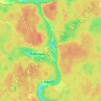 Spenglas topographic map, elevation, terrain