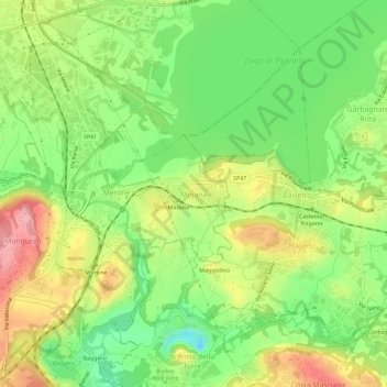 Moiana topographic map, elevation, terrain