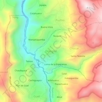 Delegsol topographic map, elevation, terrain