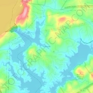 Eastatoe topographic map, elevation, terrain
