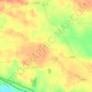 Ballyneale topographic map, elevation, terrain