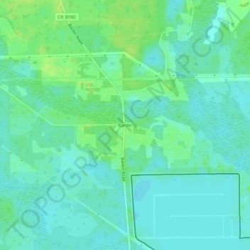 Bardin topographic map, elevation, terrain