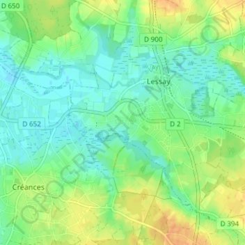 La Gaslonde topographic map, elevation, terrain