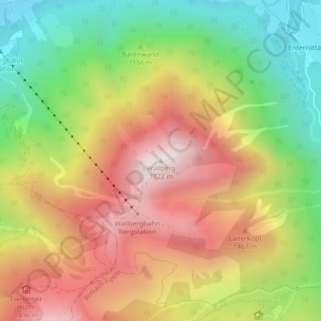 Wallberg topographic map, elevation, terrain