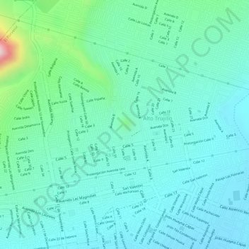 CERRO BOLONGO topographic map, elevation, terrain