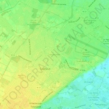 Cité des Fleurs topographic map, elevation, terrain