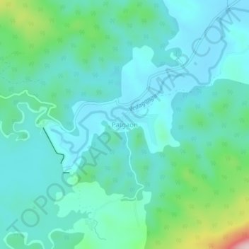 Patgaon topographic map, elevation, terrain
