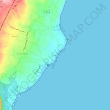 Stazzo topographic map, elevation, terrain