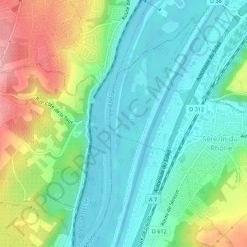 Ferme au Loup topographic map, elevation, terrain