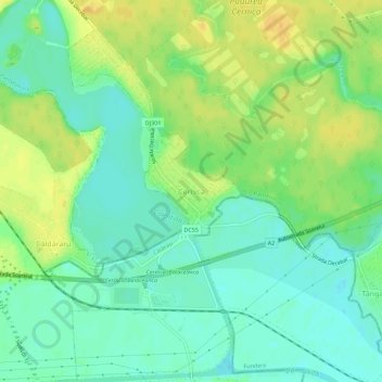 Cernica topographic map, elevation, terrain