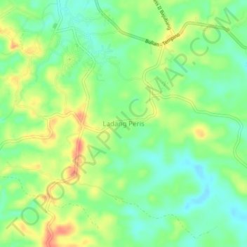 Ladang Peris topographic map, elevation, terrain