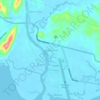 Cagsalaosao topographic map, elevation, terrain