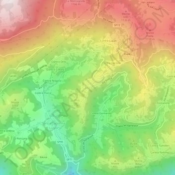 Conco topographic map, elevation, terrain