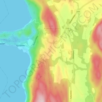 Hov topographic map, elevation, terrain