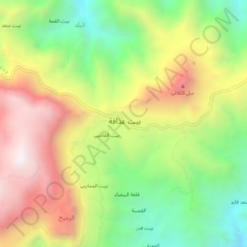 Al Juruf topographic map, elevation, terrain