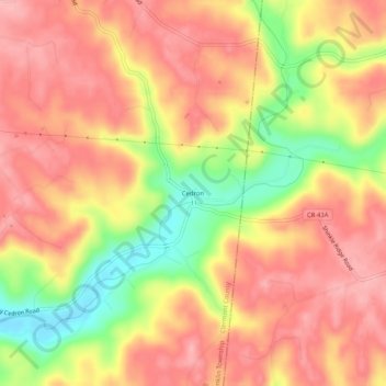 Cedron topographic map, elevation, terrain
