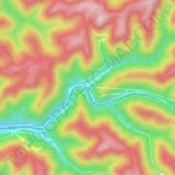 Pardee topographic map, elevation, terrain