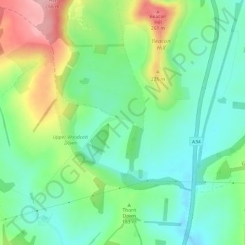 Chapman's Dell topographic map, elevation, terrain