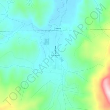 Ryderwood topographic map, elevation, terrain
