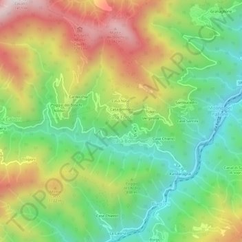 Barbagosa topographic map, elevation, terrain