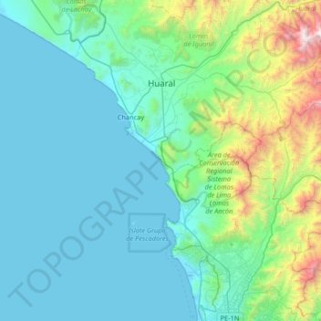 Los Lobos topographic map, elevation, terrain
