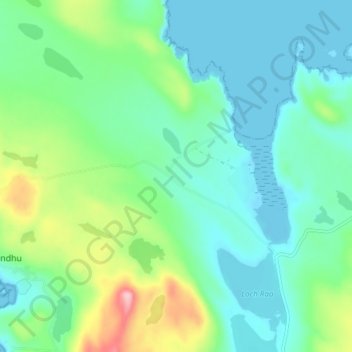 Achnahaird topographic map, elevation, terrain