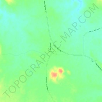 Scenic topographic map, elevation, terrain