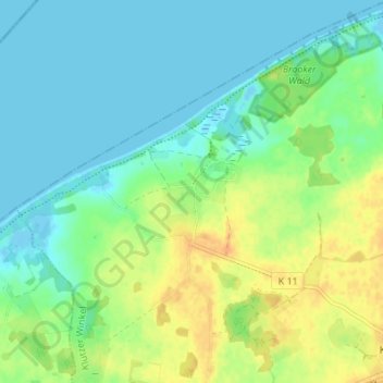 Groß Schwansee topographic map, elevation, terrain