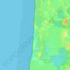 Stella-Plage topographic map, elevation, terrain