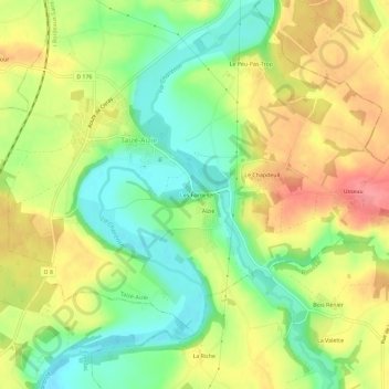Les Forges topographic map, elevation, terrain