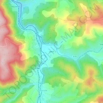 Labrot topographic map, elevation, terrain