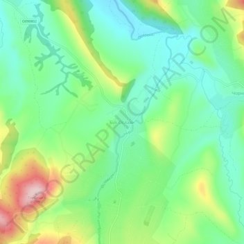 Bili Oslavy topographic map, elevation, terrain