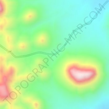 Damaraland topographic map, elevation, terrain