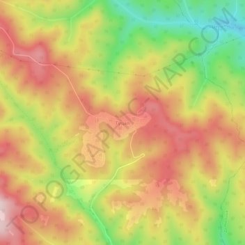 Gutsal topographic map, elevation, terrain