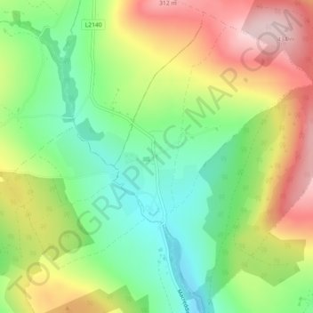 Macreddin topographic map, elevation, terrain