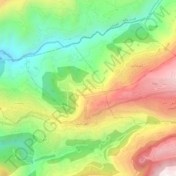 Deir Baba topographic map, elevation, terrain