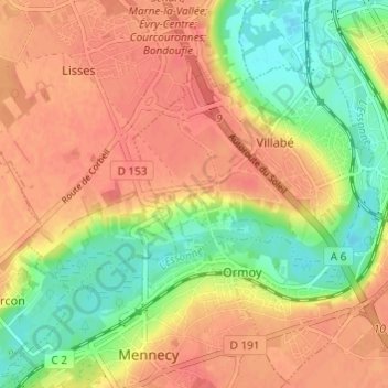 Hameau de Villoison topographic map, elevation, terrain