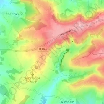 Cricket St Thomas topographic map, elevation, terrain