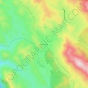 Coulterville topographic map, elevation, terrain