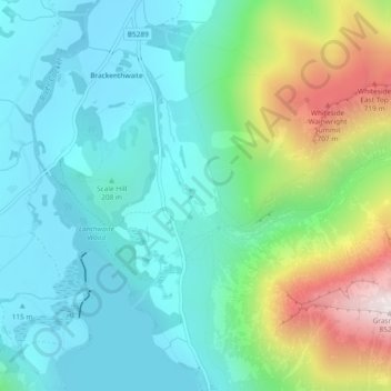 Peel Place topographic map, elevation, terrain